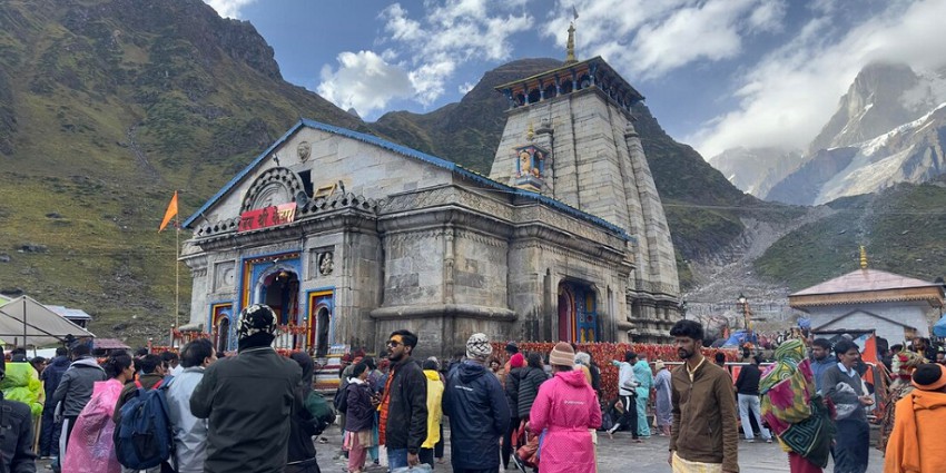 Kedarnath, the sacred temple surrounded by snow-capped mountains and spirituality