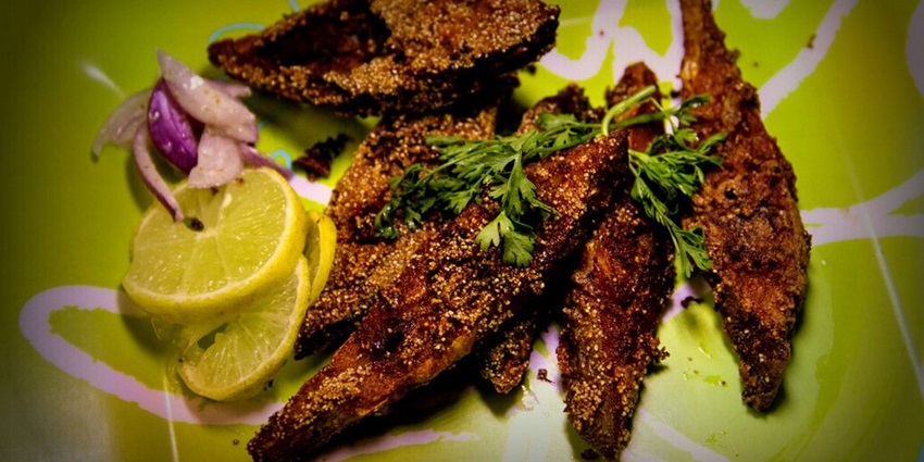 Kingfish Rava Fry, one of the best food in Candolim.