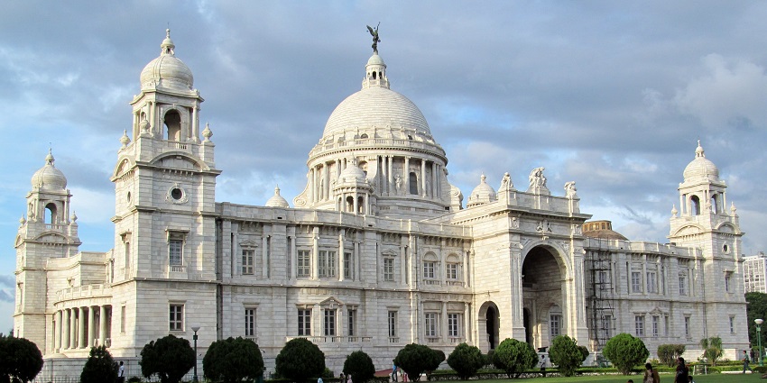 Vibrant traditions on display at Kolkata's bustling city streets.