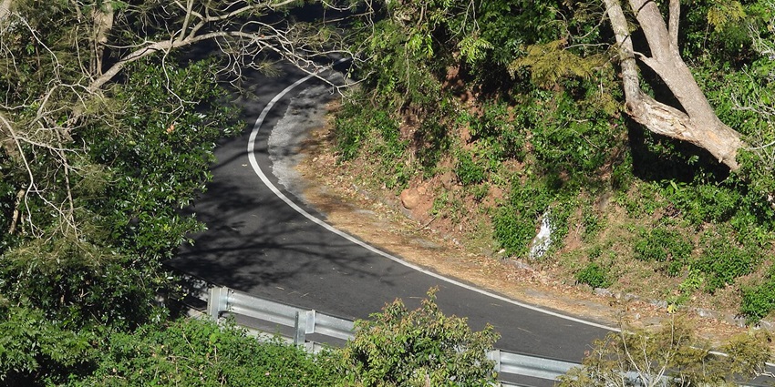 An image of Kolli Hills, which is showcasing its lush greenery and winding roads.