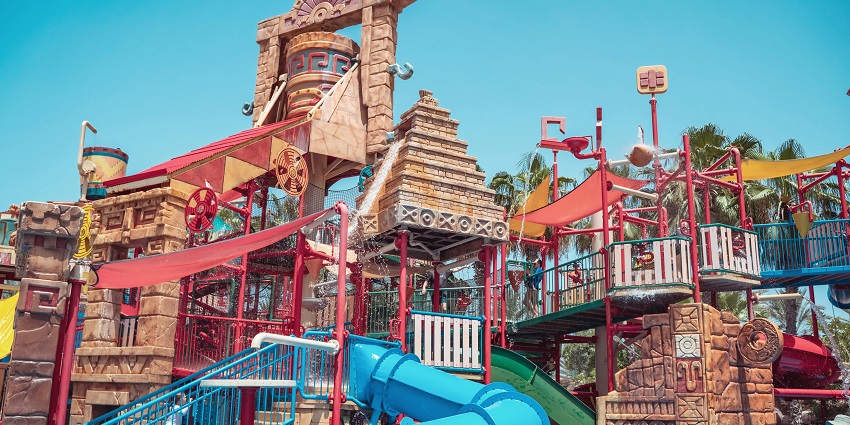 An image of Krishna Fun Land featuring its lazy river and spacious facilities.