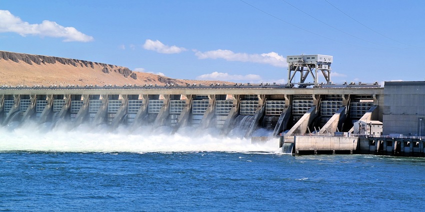 An image of a dam resembling the Krishnagiri Dam and Reservoir.