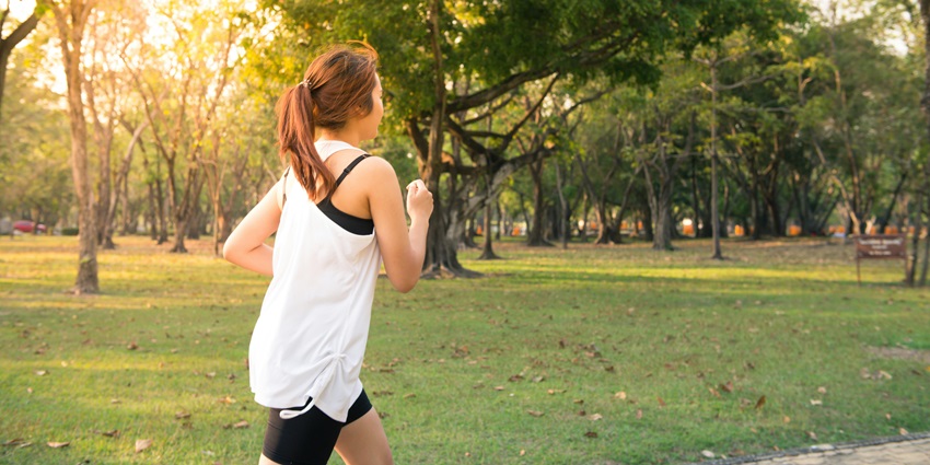 Image if a woman About to Run during Golden Hour - one of the best things to do at the park
