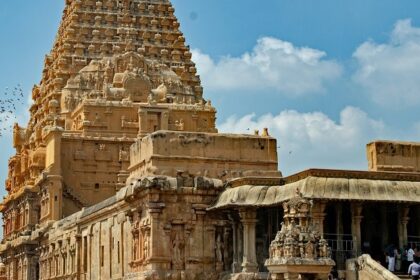 An image of Airavatesvara Shiva temple, one of the famous temples in Kumbakonam.