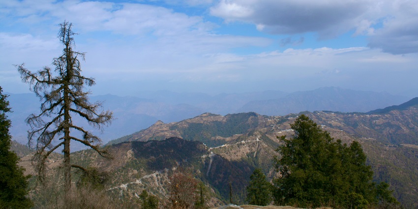 Trek to ancient Kunjapuri Mata Temple with panoramic views.