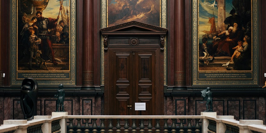 A picture of Lalit Kala Akademi, a key art gallery for traditional and contemporary arts.