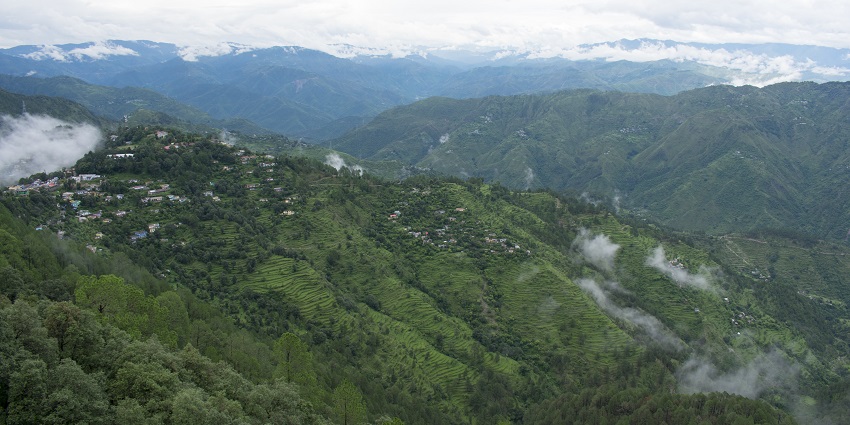 An image showing a panoramic landscape view of Lansdowne featuring calm natural beauty.