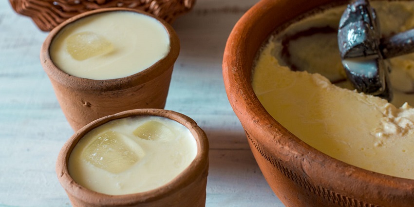 Creamy Lasi at Loknath Lassi centre, a place selling the best food in Allahabad