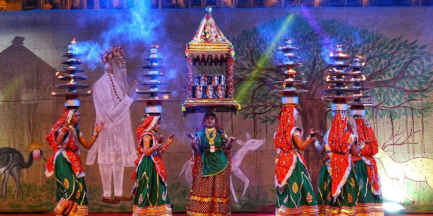 Dance during navratri festival, celebrated at Lehra Devi Temple in Gorakhpur