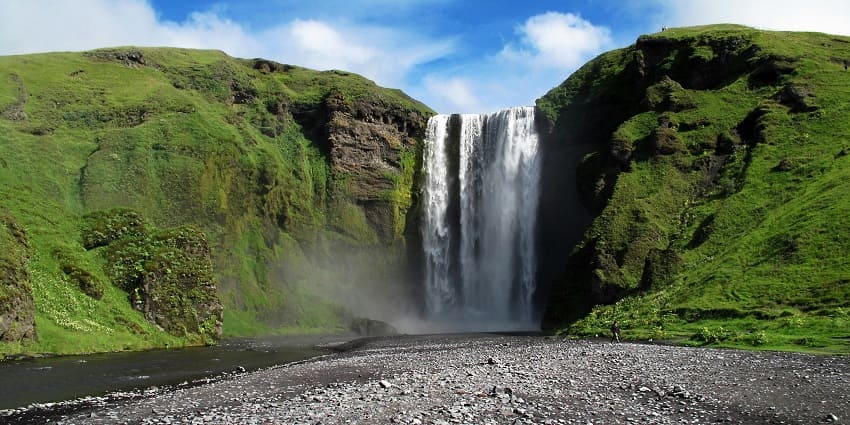 A view of Pykara Waterfalls flowing down from the Pykara river.