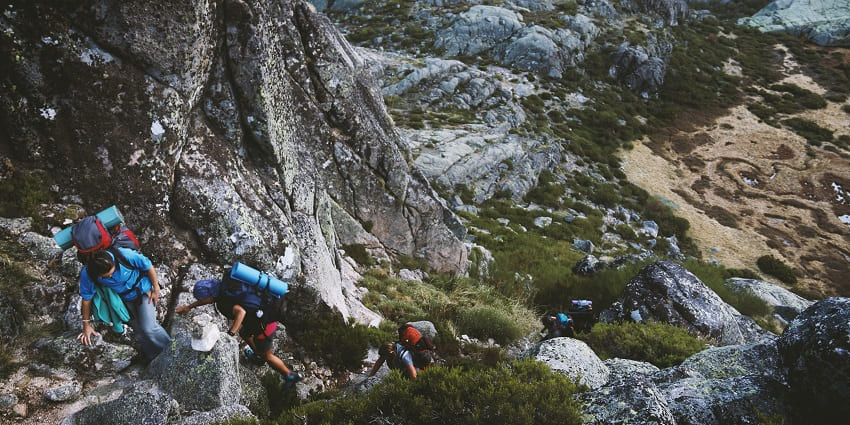 Chandrashila trekking peak with stunning Himalayan views in district of Uttarakhand.