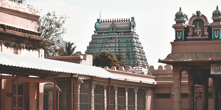 A temple hall where Lord Venkatesa is been placed during the festivals in the temple.
