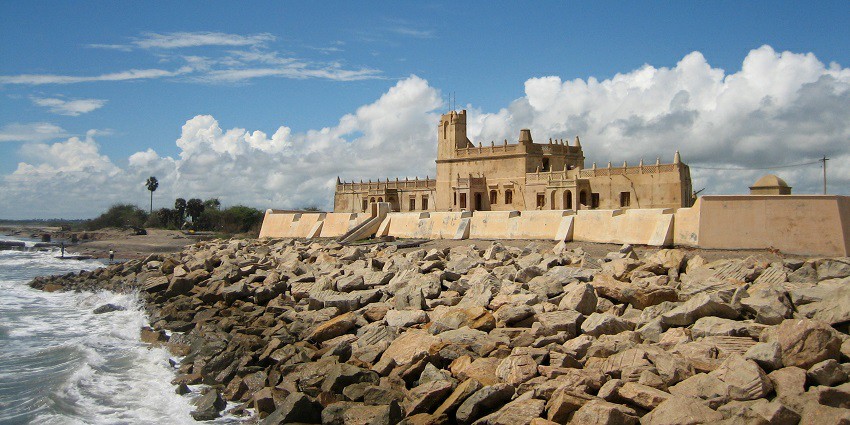 Tranquebar Fort on the beachfront in Tharangambadi, Tamil Nadu
