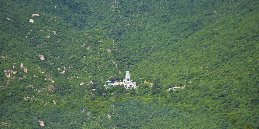 A serene view of Marudhamalai, one of the hill stations near Coimbatore within 100 kms.