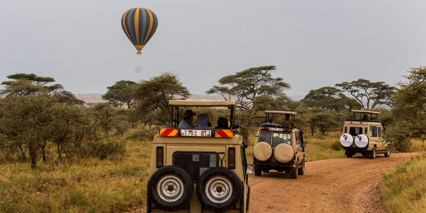 An image of a hot-air balloon hovering, one of the top places to visit in Masinagudi.