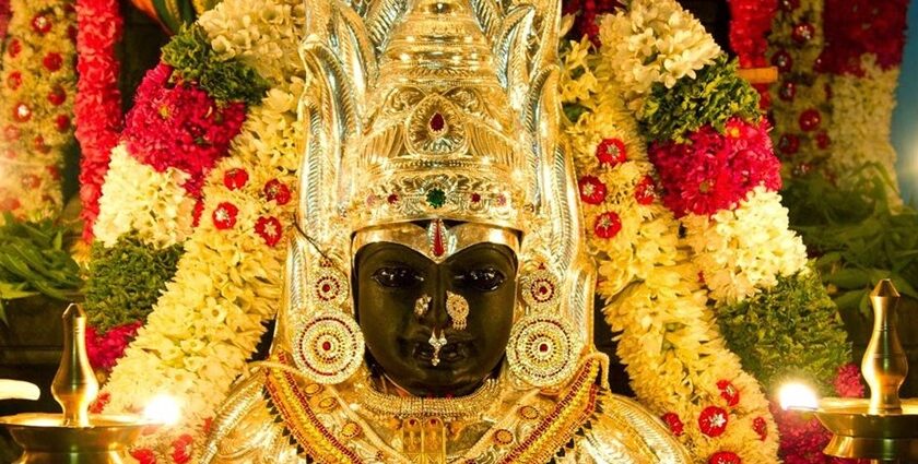 The astonishing shrine of Angala Prameshwari Devi at Melmalayanur Temple