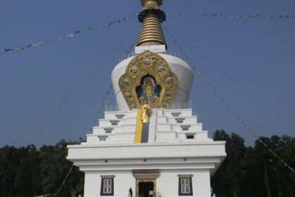 The Monastery in Mussoorie features intricate architecture and tranquil surroundings.