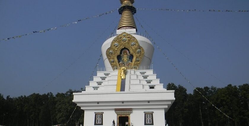 The Monastery in Mussoorie features intricate architecture and tranquil surroundings.