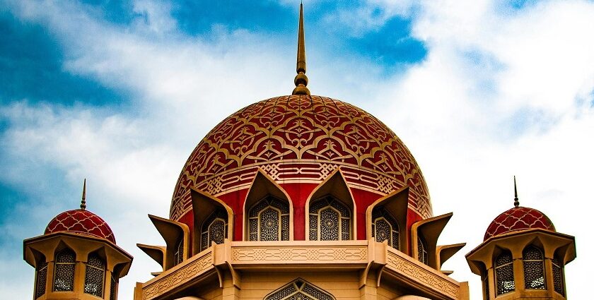 A glimpse of a dome-shaped architectural marvel with rustic details in Uttar Pradesh.