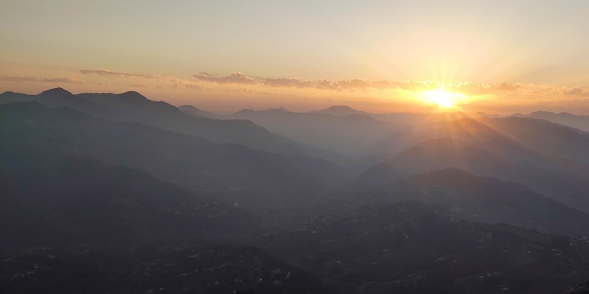 Sunset at Mukteshwar, Nainital, a less crowded hill station in Uttarakhand.