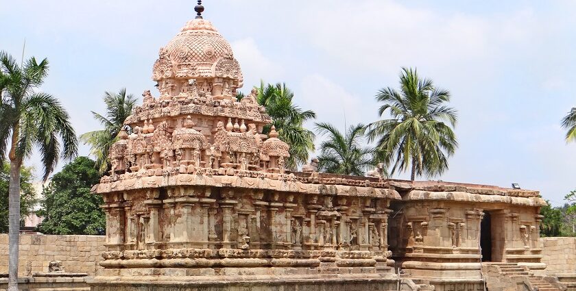 Muneeswaran Temple with intricate carvings, vibrant statues, and architectural details.