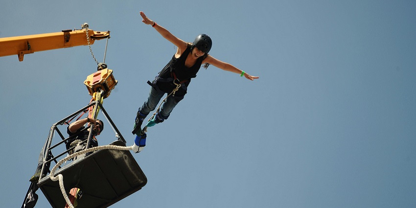 Experience thrilling adventure spot offering bungee jumping in scenic surroundings.