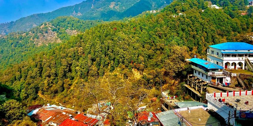 A view of Mussoorie, one of the famous hill stations near Dehradun within 100 kms.