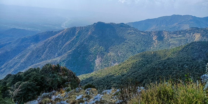 A panoramic view of Mussoorie in Uttarakhand which is also known as queen of the hills.