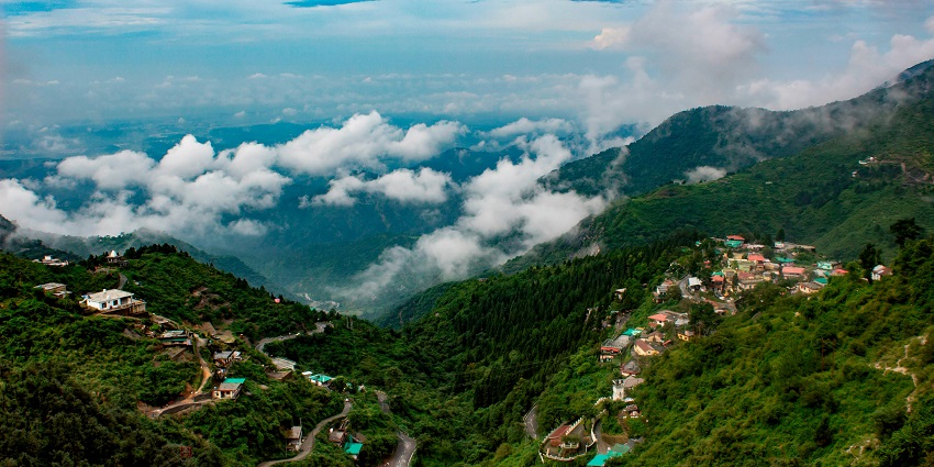 The beautiful hill station of Mussoorie near Fun Valley in Dehradun in the beautiful city