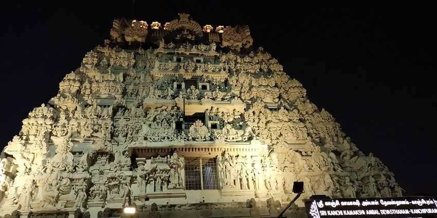View of the Muthumari Amman temple, one of the famous temples to visit in Vellore.