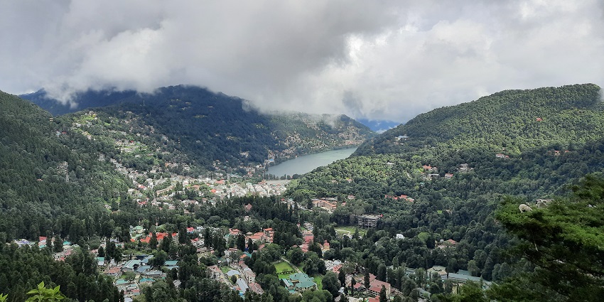 View of the hills of Nainital , one of the most renowned Uttarakhand tourist places in November