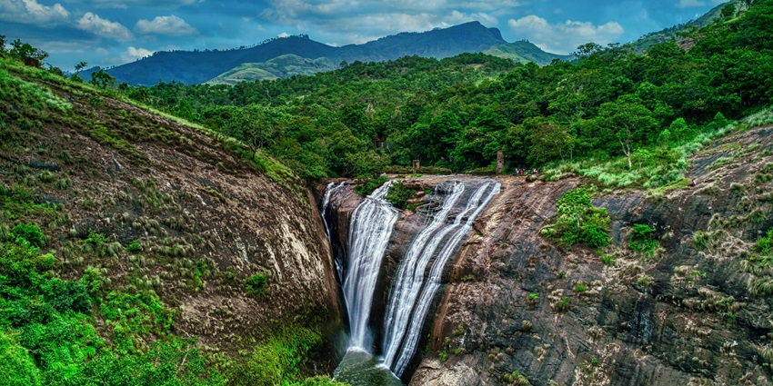 A picture of Namma Aruvi Falls, a hidden gem among places to visit in Kolli Hills.