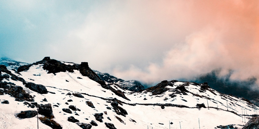 Snow-laden Himalayan landscape of Nathula, Sikkim - Best places to visit in Sikkim