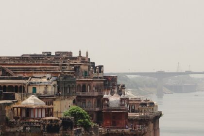 View of Naugarh Fort, Uttar Pradesh, with the cityscape visible in the background