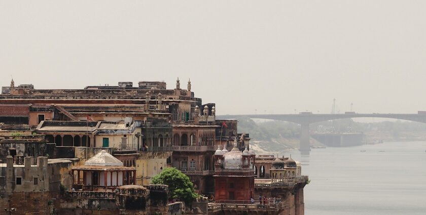 View of Naugarh Fort, Uttar Pradesh, with the cityscape visible in the background