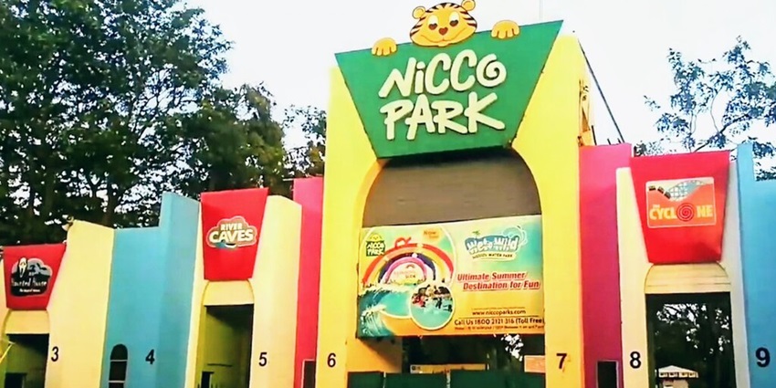 The grand entrance to Nicco Park, a place to visit in Kolkata for couples