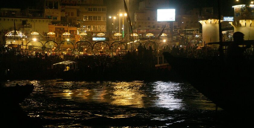 The enchanting nightlife in Varanasi, where spirituality meets vibrant culture.