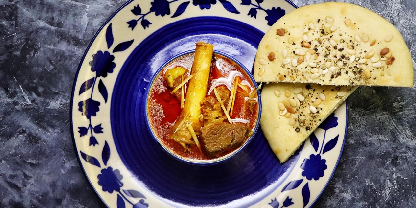 A picture of Flavourful Nihari, served with Khamiri Roti At Al Sheikh Restaurant