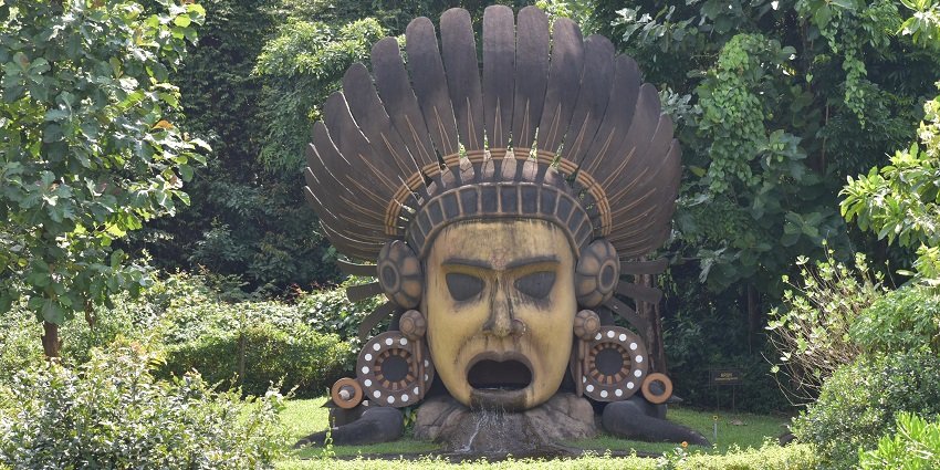 Tribal statue at Nilambur Teak Museum, representing local culture and heritage