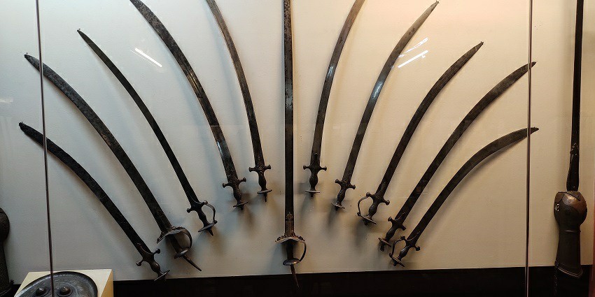 Weapons of the ancient times in Shivaji Maharaj Museum Pune.