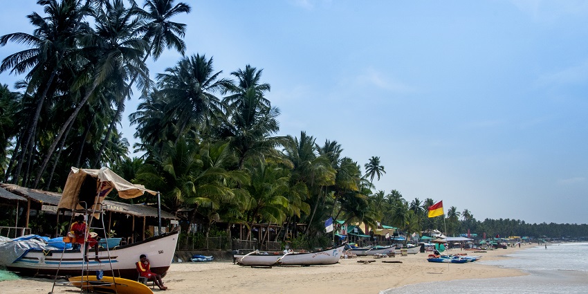 Palolem Beach is a serene beach offering a palm-lined coastline and marine life.