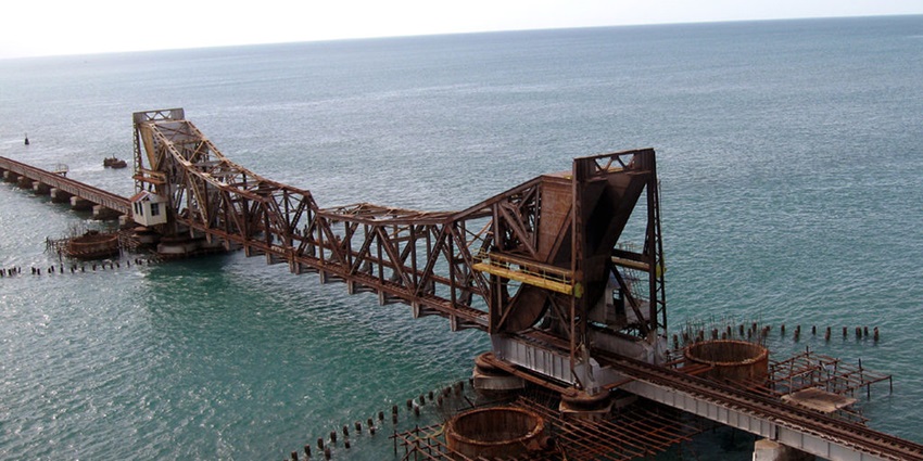 The iconic Pamban Bridge is one of the most famous places to visit in Rameshwaram.