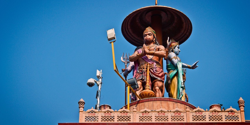 Panchamukha Sri Jayamaruthi Anjaneya Temple near Mailam temple is a serene spiritual site with a divine ambience.