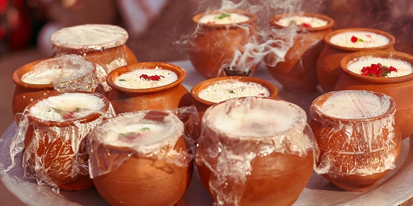 An image of the refreshing and rejuvenating creamy lassi from a popular local vendor.