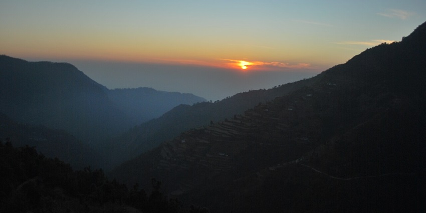 Sunsets are a thing to look forward to at one of the hill stations near Nainital.