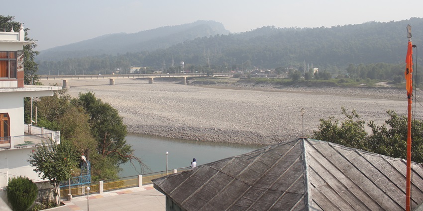 View from Gurudwara Paonta Sahib situated beside Yamuna river - one of the offbeat places to visit near Dehradun