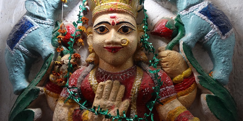 Deity inside the Patalpuri Temple.