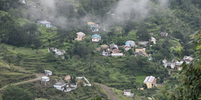 A serene view of Pauri, a tourist attraction near the Sonanadi Wildlife Sanctuary.