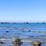 An image of the pristine Bakkhali Beach which is famous among the tourists.