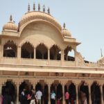 A close-up image of a Hindu temple in Barsana with perfect architectural details.